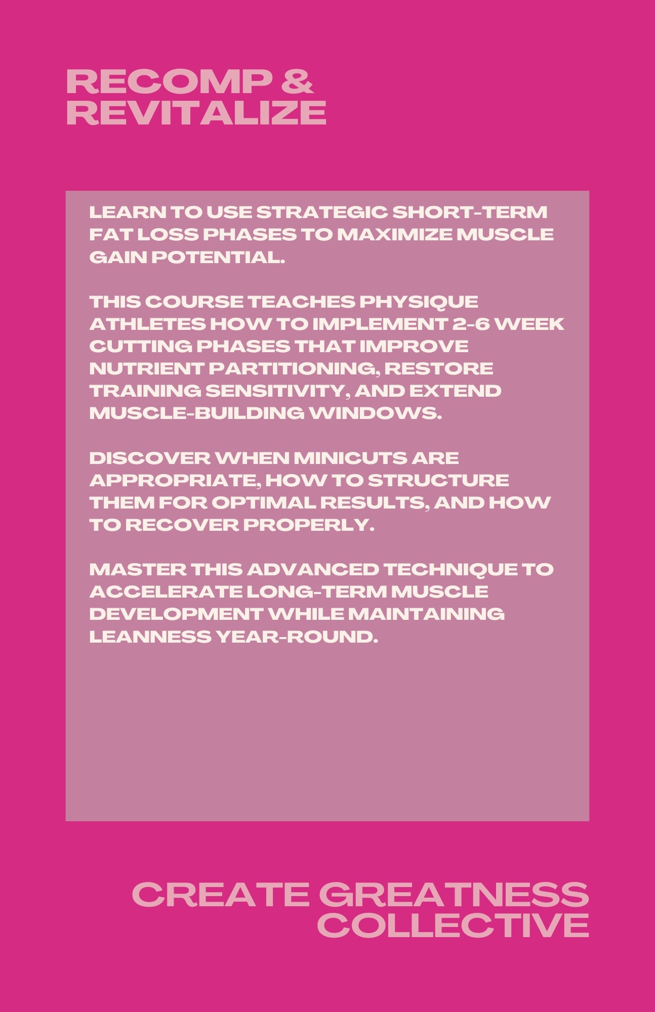 Strategic Mini-Cuts for Muscle Maximization